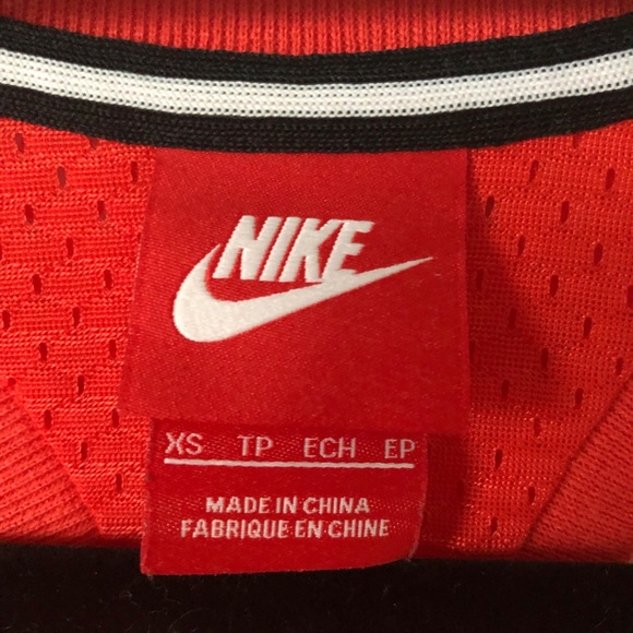 NIKE Red Logo Mesh Workout Tank Top Racerback Longer Length NEW - Picture 8 of 10